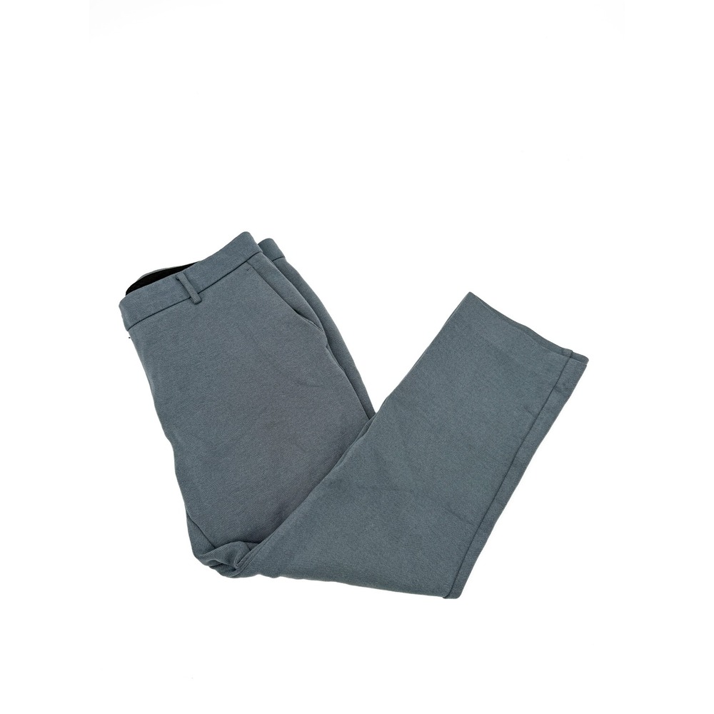 Ann Taylor Pants Women 10 Blue Grey Ankle Trousers Career Textured Professional